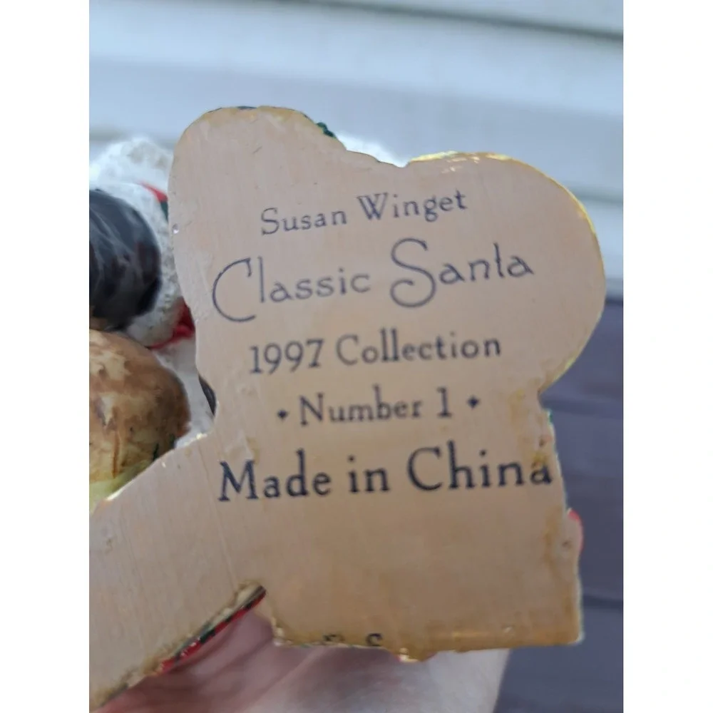 VTG Bundle Of 2 Lang & Wise Spirit Of Christmas Classic Santa Figurines 1997